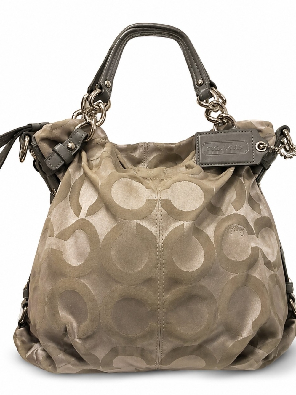 Coach Monogram Hobo Bag w/ Coach Charm